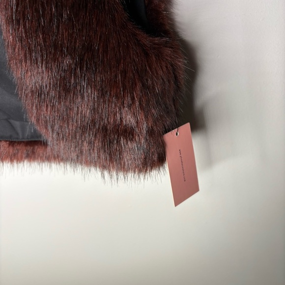 Phoebe Couture Y2K Faux Fur Vest Brown Deadstock New Shrug - Picture 3 of 6